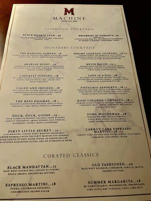 Menu photo 3 Machine Cocktail Bar Chicago, IL Menu photo 3 Machine Cocktail Bar Chicago, IL