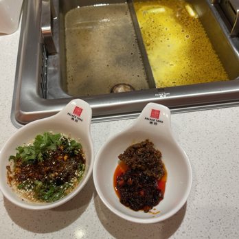 Palace Tang - Sauces plus the hot pot mushroom and hot and sour bases - Hot Pot Near Me - Ann Arbor, Michigan