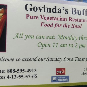 Govinda's Vegetarian Buffet - Vegetarian Near Me - Honolulu, Hawaii Govinda's Vegetarian Buffet - Vegetarian Near Me - Honolulu, Hawaii