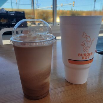 Burger Boy - Hot Chocolate Shake. It sounds contradictive but it's actually pretty good, made with grandma's brand. - Burgers Near Me - San Antonio, Texas