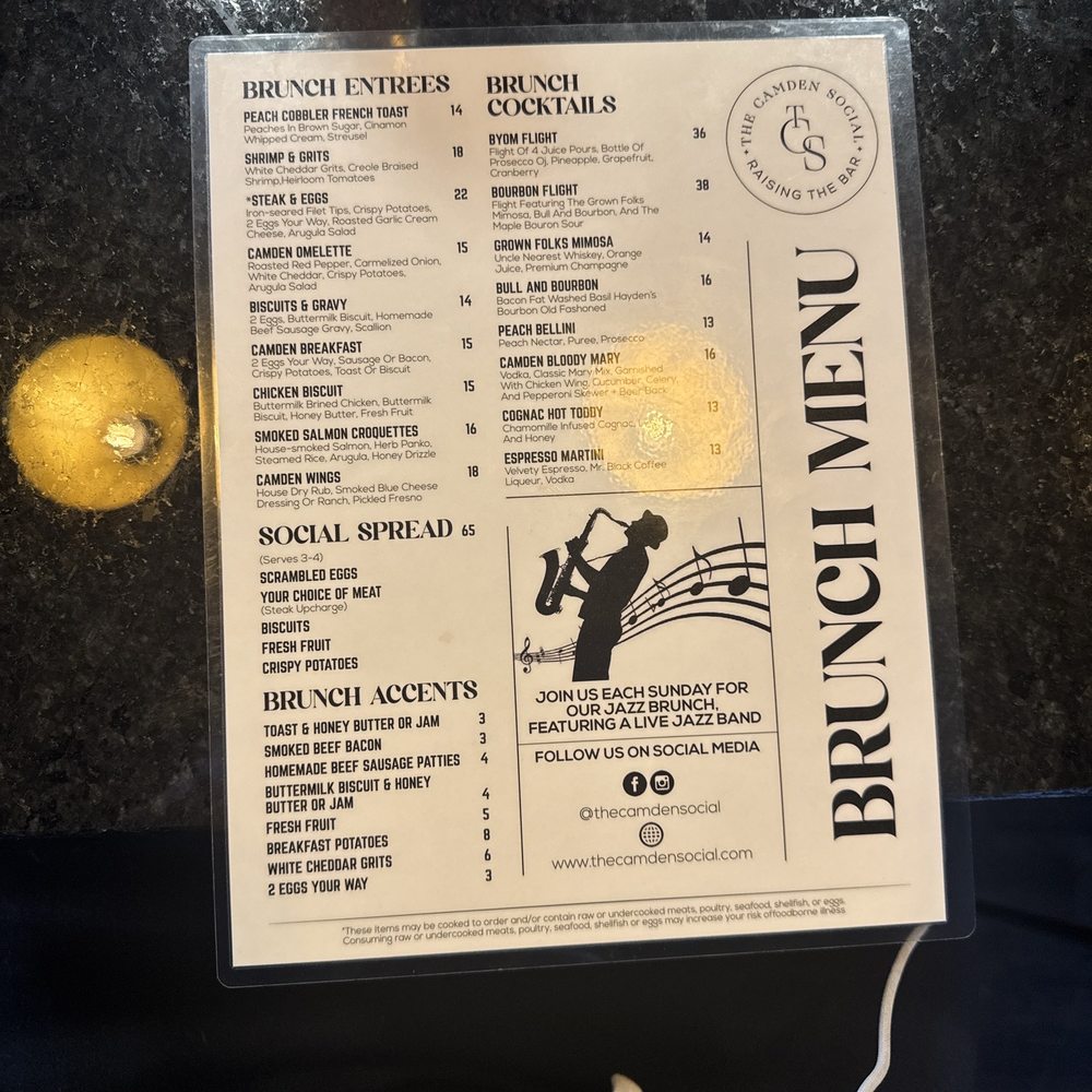 The Camden Social - The Menu - Cocktail Bars Near Me - Minneapolis, Minnesota