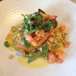 La Bimba - Semi-cured Ocean Trout with Green Rice and Chak Chouka