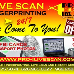 A Pro-1 Livescan Fingerprinting & Notary