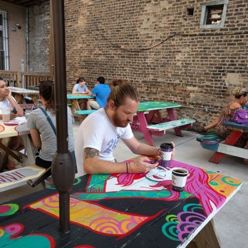 Osmium Coffee Bar - The patio that's open in the summer - Coffee & Tea Near Me - Chicago, Illinois