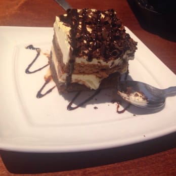 Olive Garden Italian Restaurant - This is the limited time only chocolate lasagna. $6.99. It was not as good as it looks. - Italian Near Me - Longview, Texas