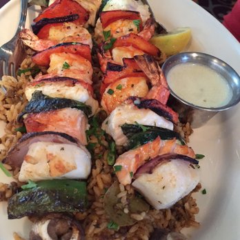 Pappadeaux Seafood Kitchen - Seafood Kabob over a bed of rice = Order it now, thank me, LATER! ;-) - Cajun/Creole Near Me - Norcross, Georgia Pappadeaux Seafood Kitchen - Seafood Kabob over a bed of rice = Order it now, thank me, LATER! ;-) - Cajun/Creole Near Me - Norcross, Georgia