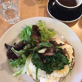 Hash - Kale and mascarpone toast with over easy eggs. - Breakfast & Brunch Near Me - Stone Ridge, New York Hash - Kale and mascarpone toast with over easy eggs. - Breakfast & Brunch Near Me - Stone Ridge, New York