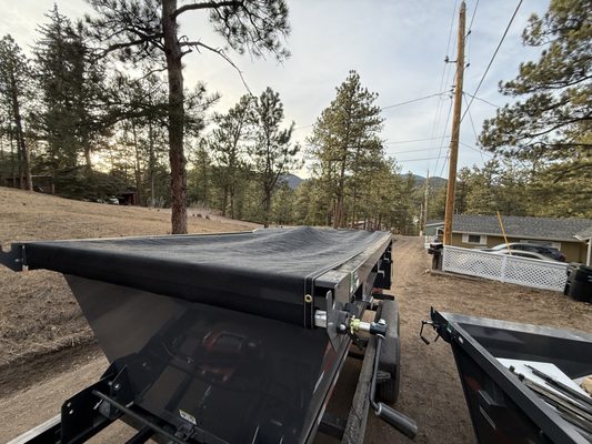Dumpster Rental in Mountains of CO - This project was completed in Evergreen, CO - one of our 15 yrd dumpsters at work Dumpster Rental in Mountains of CO - This project was completed in Evergreen, CO - one of our 15 yrd dumpsters at work