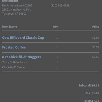 Chick-fil-A - Fast Food Near Me - Torrance, California