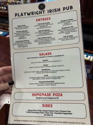 Menu photo 1 Playwright Irish Pub New York, NY Menu photo 1 Playwright Irish Pub New York, NY