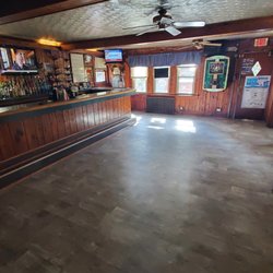 Mel's Place - Main bar area with newly renovated floors.