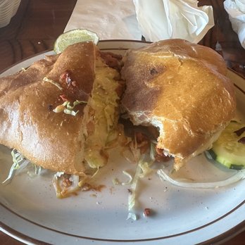 La Loma - Torta with marinated Pork - Mexican Near Me - Canton, Ohio La Loma - Torta with marinated Pork - Mexican Near Me - Canton, Ohio