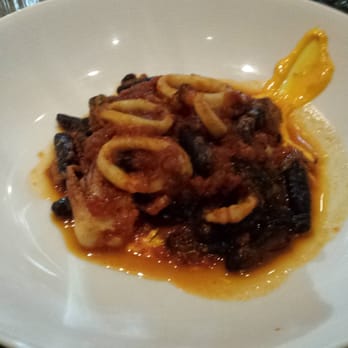 Green Pig Bistro - Squid Ink Pasta. Great texture but a little salty. - New American Near Me - Arlington, Virginia