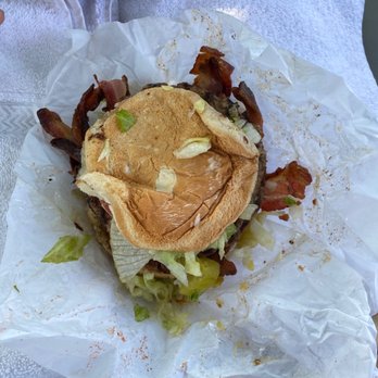 Varsity Burger - I ordered a double bacon cheeseburger with no cheese and my burger came smashedSMH - Burgers Near Me - Anaheim, California Varsity Burger - I ordered a double bacon cheeseburger with no cheese and my burger came smashedSMH - Burgers Near Me - Anaheim, California