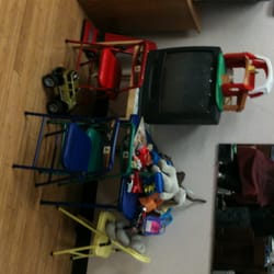 Kim's Barber Shop - toys...little people friendly!