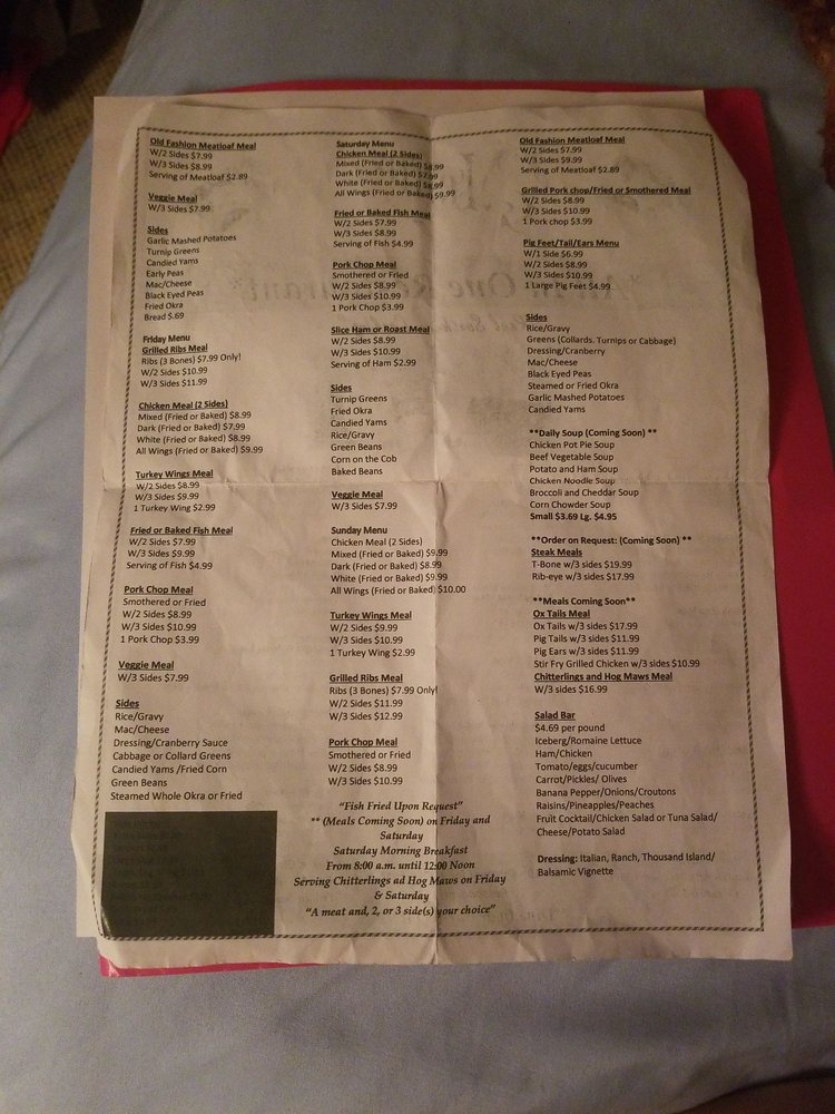 Food from All In One Restaurant