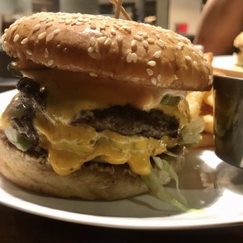 Thunder Island Brewing - Smash Burger--Delicious! Look at all of the cheese. - Breweries Near Me - Cascade Locks, Oregon Thunder Island Brewing - Smash Burger--Delicious! Look at all of the cheese. - Breweries Near Me - Cascade Locks, Oregon
