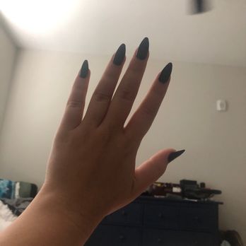 Pristine Nail & DaySpa - First foray into stiletto tips, came out more almond (didn't know what to ask for yet!) SNS, tips - Nail Salons Near Me - Winter Park, Florida Pristine Nail & DaySpa - First foray into stiletto tips, came out more almond (didn't know what to ask for yet!) SNS, tips - Nail Salons Near Me - Winter Park, Florida