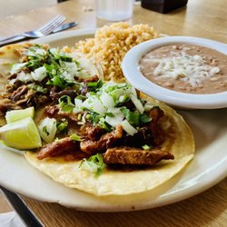 Austin Taco House - 2 Item Tacos - carnitas and al pastor
