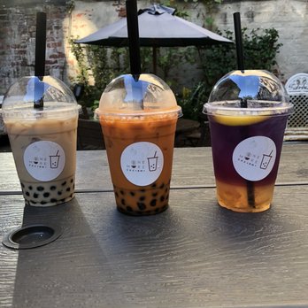 One More Charm - Thai tea latte, butterfly Pea, black tea latte - Thai Near Me - Brooklyn, New York One More Charm - Thai tea latte, butterfly Pea, black tea latte - Thai Near Me - Brooklyn, New York