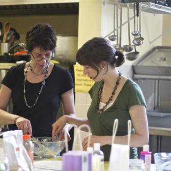 Re-create Studio - Checking sunscreen consistency at Make Your Own Organic Body Products Workshop - Art Classes Near Me - Lynnfield, Massachusetts