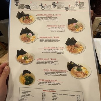 Daifuku Ramen - Menu - Ramen Near Me - Chicago, Illinois