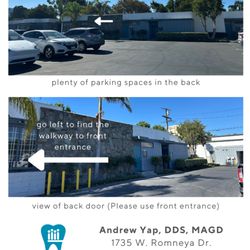 From the parking lot, please find walkway to the the front entrance.