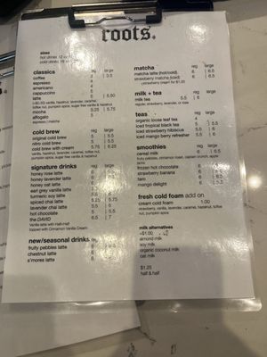 Menu photo 4 Roots Cafe Cerritos, CA