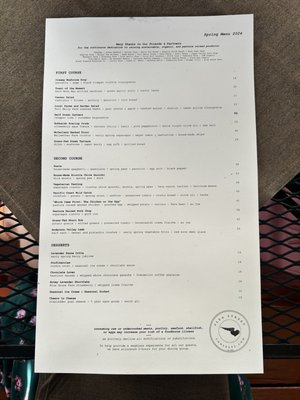 Menu photo 3 Flea Street Menlo Park, CA