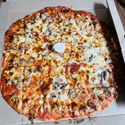 Anthony's Pizzeria - 18in Thin Crust, Tavern-style sausage & mushrooms pizza
