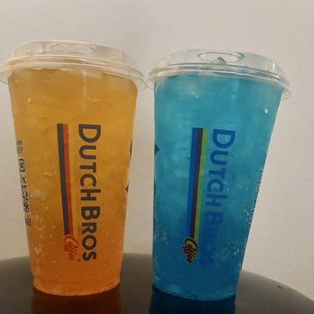 Dutch Bros Coffee - Orange Fizz & Blue Raspberry Fizz - Juice Bars & Smoothies Near Me - Columbia, South Carolina