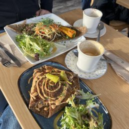 Sour crapes and two coffees