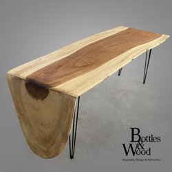 B&W - Live edge hairpin legs dining table