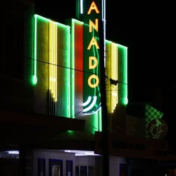 Ganado Theater - New sign by Texas historical society