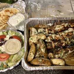 Olive Us Greek Restaurant - Mixed grill dinner.