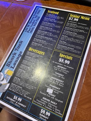 Menu photo 4 The Shark Tank Lounge Port Isabel, TX