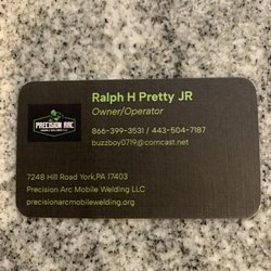 Precision Arc Mobile Welding - Contact Information.