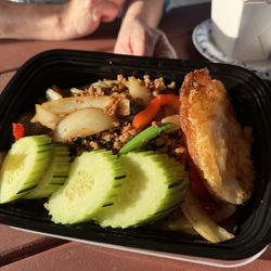 A New Tropical - Hot Holy Basil, full meal without the rice