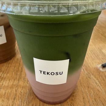 Tekosu Cafe - Strawberry matcha latte - Coffee & Tea Near Me - Arcadia, California