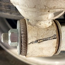 Metal Mayhem Custom & Collision - Troy used old, rotten bushings in restoration.