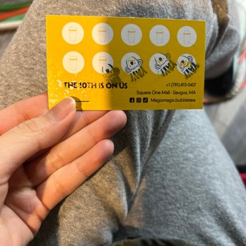 Mago  Mago - Rewards card - Bubble Tea Near Me - Saugus, Massachusetts