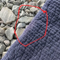 Murrysville Cleaners - Faded spot on cleaned sham