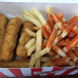 Crown Fried Chicken - Mozz sticks and honey bbq fries