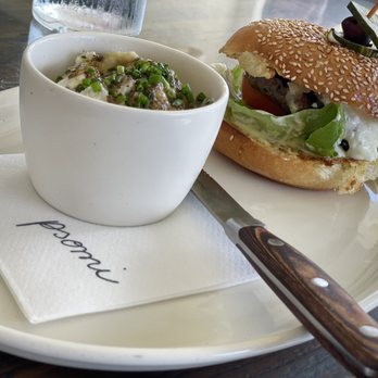 Psomi - Lamb burger with SIDE POTATO SALAD - Bakeries Near Me - Tampa, Florida Psomi - Lamb burger with SIDE POTATO SALAD - Bakeries Near Me - Tampa, Florida