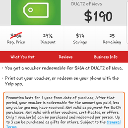Clearly states voucher redeemable for 264 at ducts. Even states at the bottom no other restrictions may be added. Clearly states voucher redeemable for 264 at ducts. Even states at the bottom no other restrictions may be added.