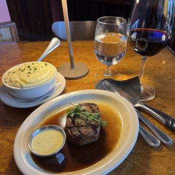 Nana Steak - Charcoal Grilled Center Cut Filet Mignon w/ Béarnaise Yukon Gold Potato Puree - Steakhouses Near Me - Durham, North Carolina Nana Steak - Charcoal Grilled Center Cut Filet Mignon w/ Béarnaise Yukon Gold Potato Puree - Steakhouses Near Me - Durham, North Carolina