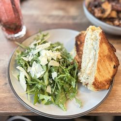 BCW - Roasted Chicken grilled cheese - gorgonzola, sharp cheddar, pepper jelly, herb aioli, ciabatta Kale Caesar