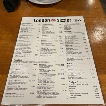 London Sizzler - Menu - Indian Near Me - Houston, Texas London Sizzler - Menu - Indian Near Me - Houston, Texas