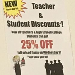 Red Racks Thrift Store - Bring student or teacher badge for 25% off