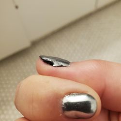 South Street Nails & Spa - Side view where no chrome was added, black under later is clearly viewable.